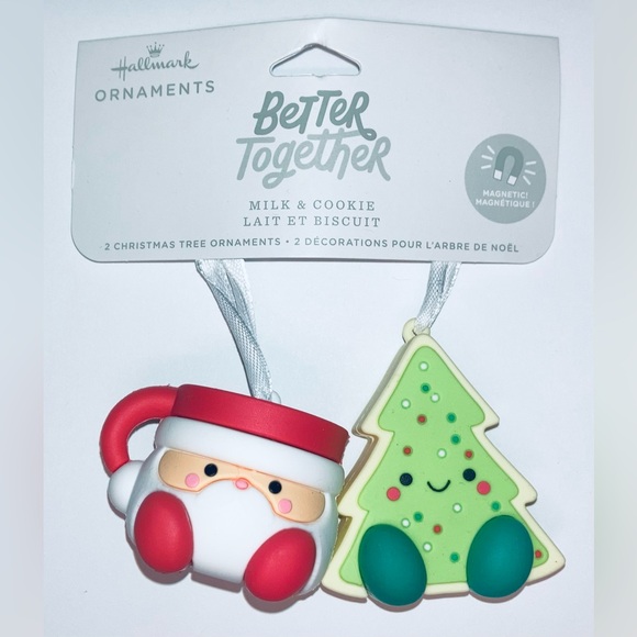 NEW! Hallmark Better Together Magnetic Christmas Ornaments - Milk & Cookie. - Picture 2 of 5